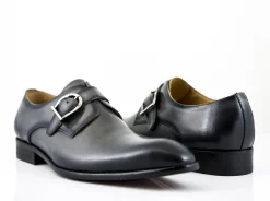 Calfskin Monkstrap Grey