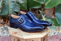 Calfskin Monkstrap Navy