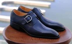 Calfskin Monkstrap Navy