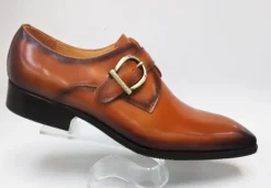 Calfskin Monkstrap Rust/Tan