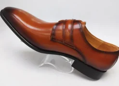 Calfskin Monkstrap Rust/Tan