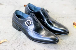 Calfskin Monkstrap Shoe Black