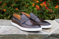 Calfskin Slip On Loafer Chestnut