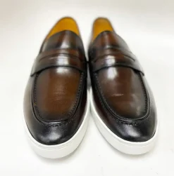 Calfskin Slip On Loafer Chestnut