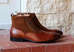 Calfskin Slip-On Boot Brown