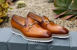 Calfskin Slip-On Horsebit Loafer Cognac