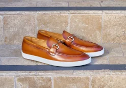 Calfskin Slip-On Horsebit Loafer Cognac