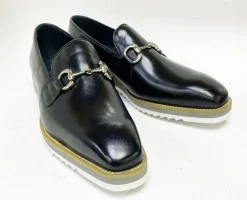 Calfskin Slip-On Horsebit Loafer Black