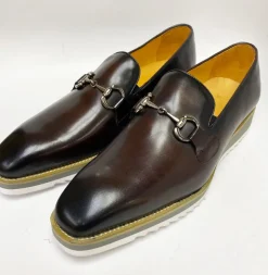 Calfskin Slip-On Horsebit Loafer Chestnut