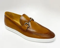 Calfskin Slip-On Horsebit Loafer Cognac