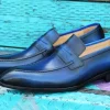 Calfskin Slip-On Penny Loafer Navy