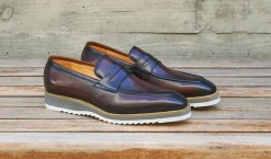 Calfskin Slip-On Penny Loafer Chestnut