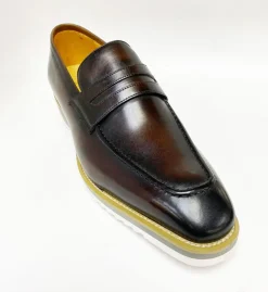 Calfskin Slip-On Penny Loafer Chestnut