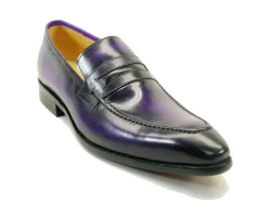 Calfskin Slip-On Penny Loafer Purple