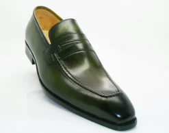 Calfskin Slip-On Penny Loafer Olive