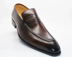 Calfskin Slip-On Penny Loafer Chestnut