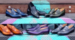 Calfskin Slip-On Penny Loafer Burgundy