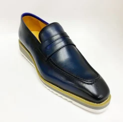 Calfskin Slip-On Penny Loafer Blue