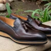 Calfskin Slip-On Tasseled Loafer Chestnut