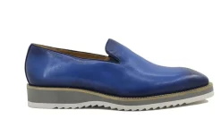 Calfskin Slip-On Venetian Loafer Ocean/Blue