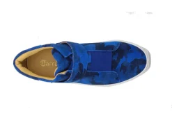 Camoflage Printed Suede High Top Sneaker Blue