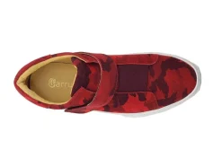Camoflage Printed Suede High Top Sneaker Red