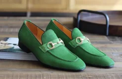 Carrucci by Maurice Pony Hair Loafer Green
