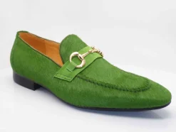 Carrucci by Maurice Pony Hair Loafer Green