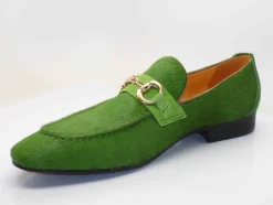 Carrucci by Maurice Pony Hair Loafer Green