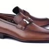 Corrente Burnished Calfskin Loafer Brown