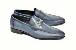 Corrente Burnished Calfskin Loafer Blue