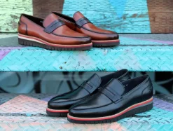 Corrente Burnished Calfskin Slip-On Loafer Brown