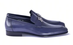 Corrente Burnished Calfskin Loafer Navy