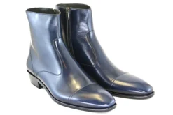 Corrente Burnished Calfskin Slip-On Boot Navy