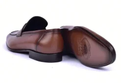 Corrente Burnished Calfskin Loafer Brown