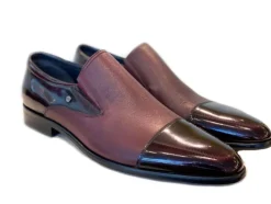 Corrente Calfskin & Deerskin Slip-On Shoe Burgundy
