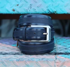 Corrente Calfskin & Deerskin Lace-Up Oxford Navy