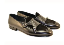 Corrente Calfskin & Suede Slip-On Loafer Black