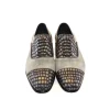 Corrente Calfskin & Suede Lace-Up Oxford Grey