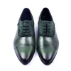 Corrente Calfskin & Suede Lace-Up Oxford Green