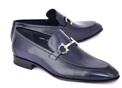 Corrente Calfskin Slip-On Loafer Navy