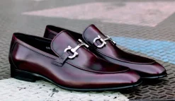 Corrente Calfskin Slip-On Loafer Burgundy