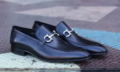 Corrente Calfskin Slip-On Loafer Black