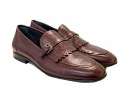 Corrente Deerskin Slip-On Loafer Burgundy