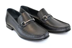 Corrente Deerskin Slip-On Loafer Black