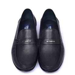 Corrente Deerskin Slip-On Loafer Black