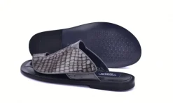 Corrente Exotic Printed Calfskin Sandal Grey