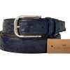 Corrente Genuine Ostrich Belt Navy