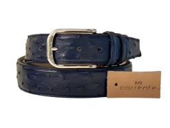 Corrente Genuine Ostrich Belt Navy