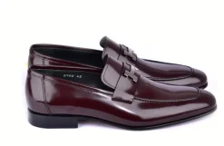 Corrente High Gloss Calfskin Loafer Burgundy